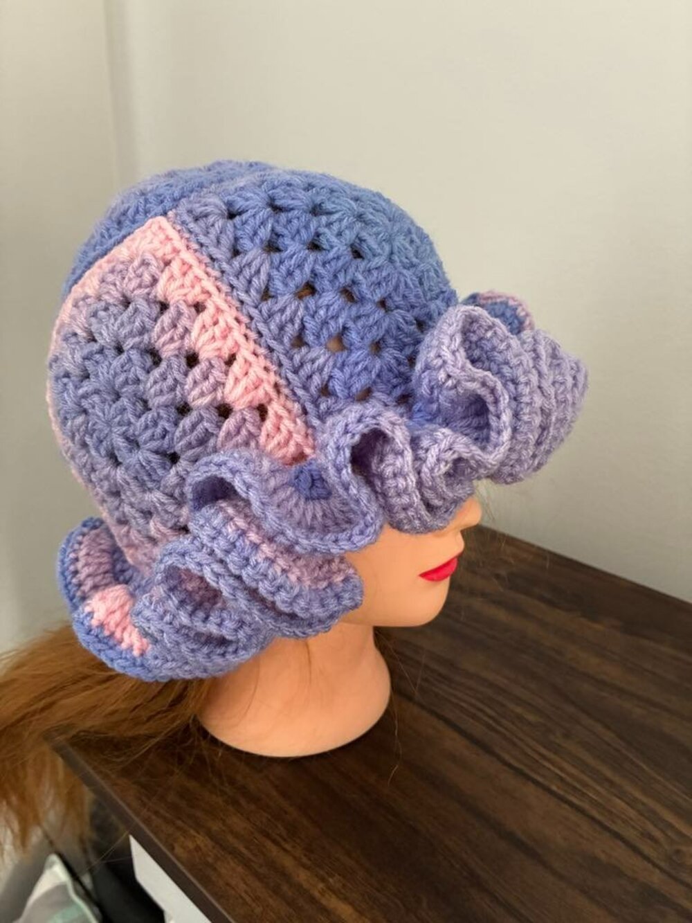 Handmade crochet ruffle hats NEW